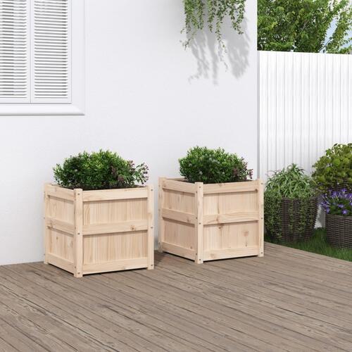 Plantekasser 2 stk. massivt fyrretræ