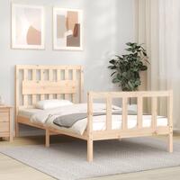 Sengeramme uden madras 100x200 cm massivt fyrretræ