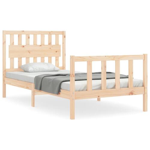 Sengeramme uden madras 100x200 cm massivt fyrretræ
