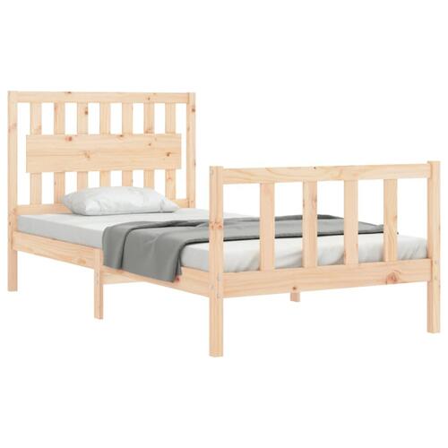 Sengeramme uden madras 100x200 cm massivt fyrretræ