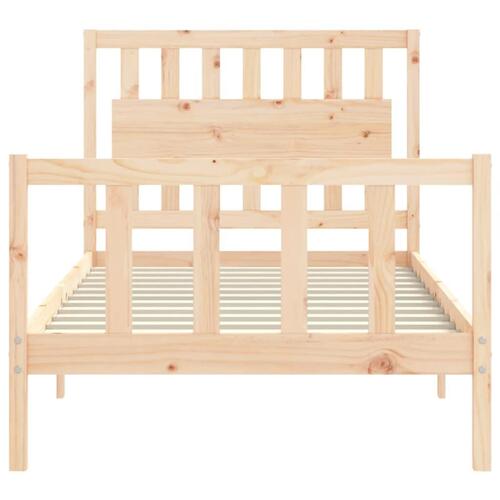 Sengeramme uden madras 100x200 cm massivt fyrretræ