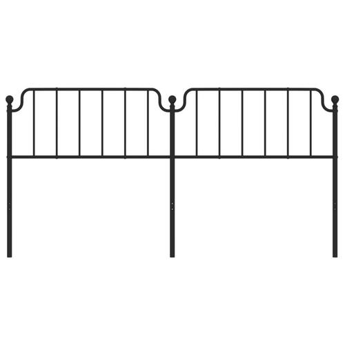 Sengegavl 193 cm metal sort