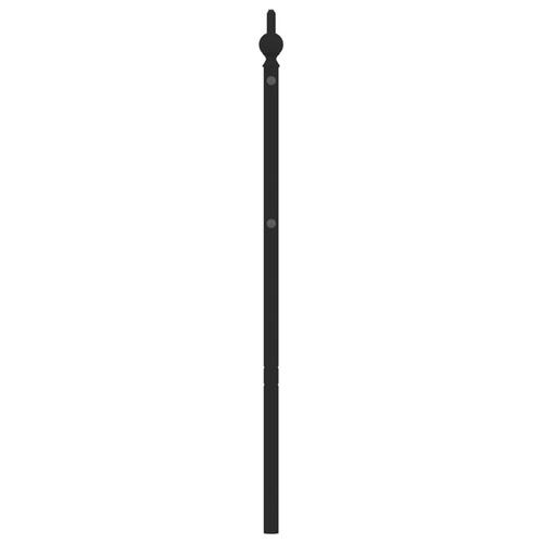 Sengegavl 193 cm metal sort