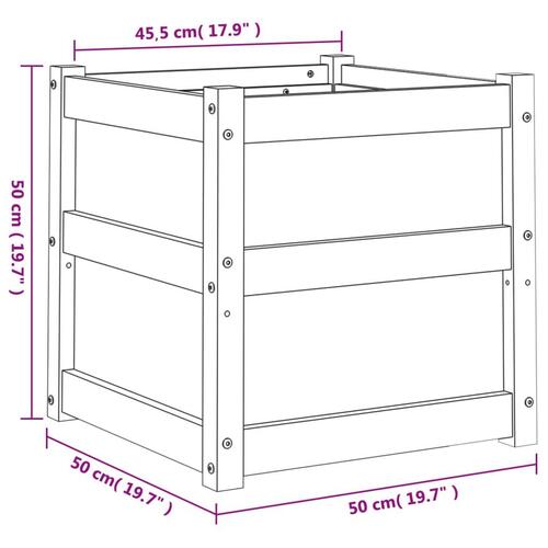 Plantekasse 50x50x50 cm massivt fyrretræ