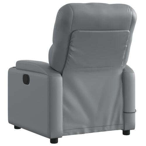 Massagestol kunstlæder grå