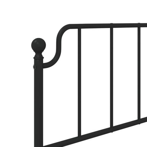 Sengeramme med sengegavl og fodgærde 107x203 cm metal sort