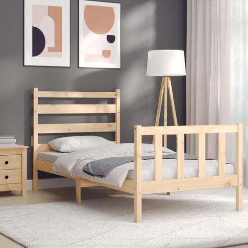 Sengeramme uden madras 100x200 cm massivt fyrretræ
