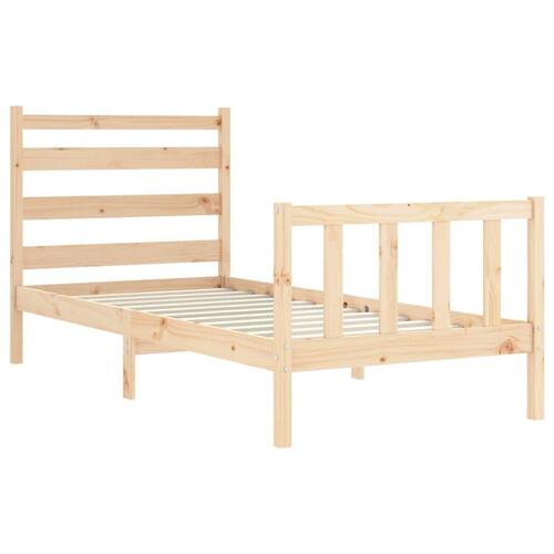 Sengeramme uden madras 100x200 cm massivt fyrretræ