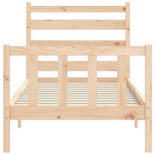 Sengeramme uden madras 100x200 cm massivt fyrretræ