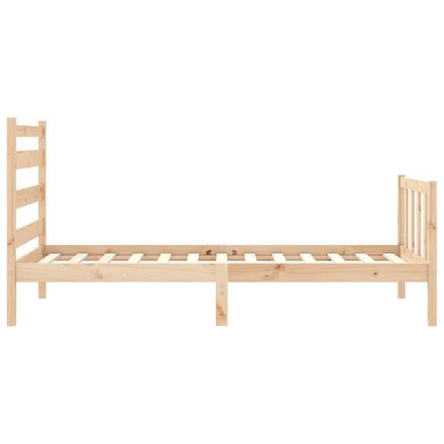 Sengeramme uden madras 100x200 cm massivt fyrretræ