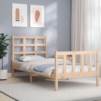 Sengeramme uden madras 100x200 cm massivt fyrretræ