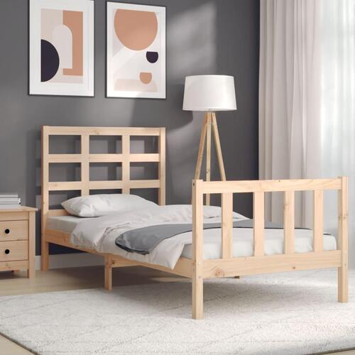 Sengeramme uden madras 100x200 cm massivt fyrretræ