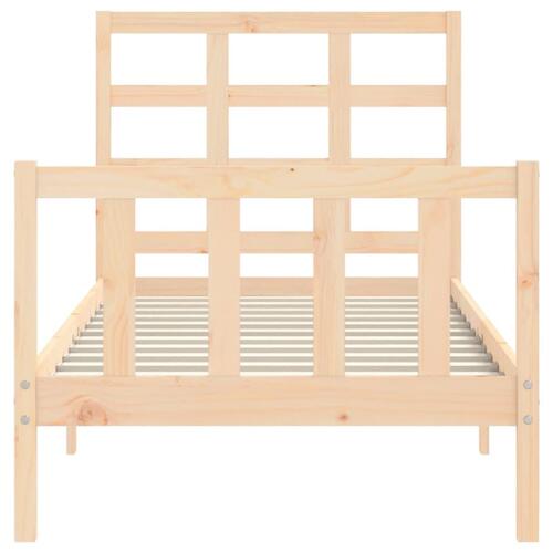 Sengeramme uden madras 100x200 cm massivt fyrretræ