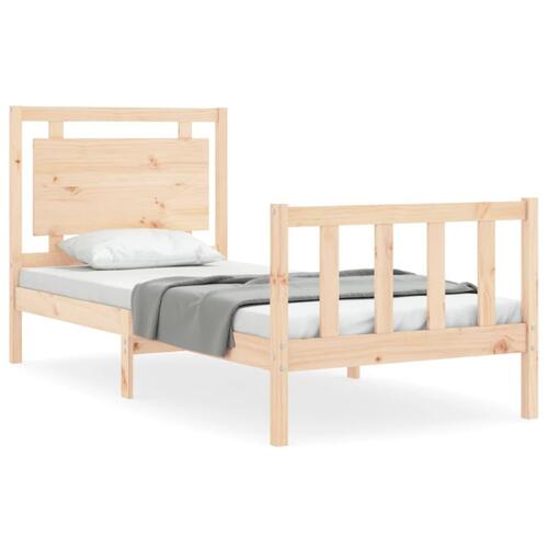 Sengeramme uden madras 100x200 cm massivt fyrretræ