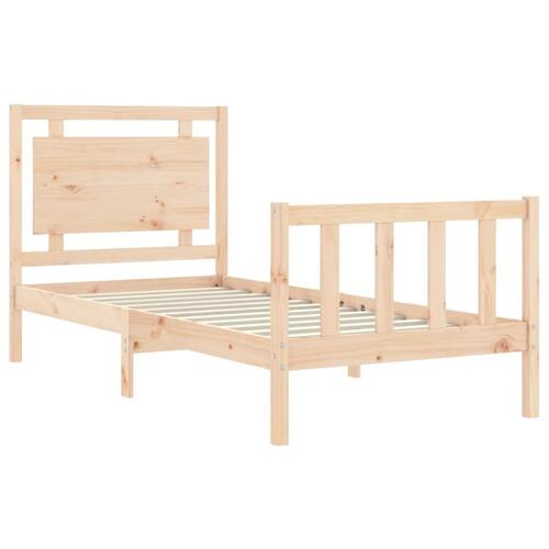 Sengeramme uden madras 100x200 cm massivt fyrretræ