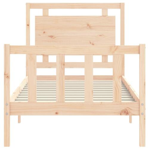 Sengeramme uden madras 100x200 cm massivt fyrretræ