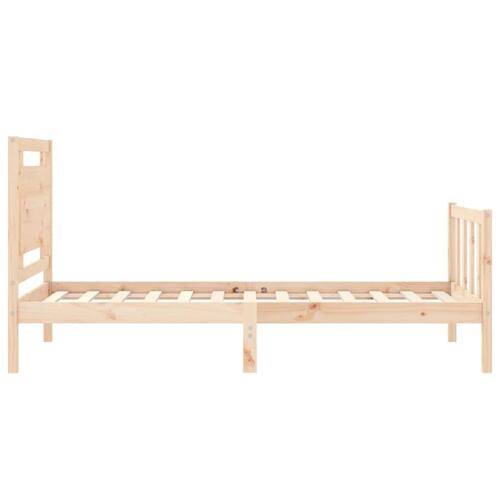 Sengeramme uden madras 100x200 cm massivt fyrretræ