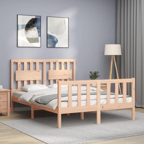 Sengeramme uden madras 140x200 cm massivt fyrretræ