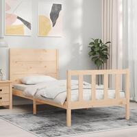 Sengeramme uden madras 100x200 cm massivt fyrretræ