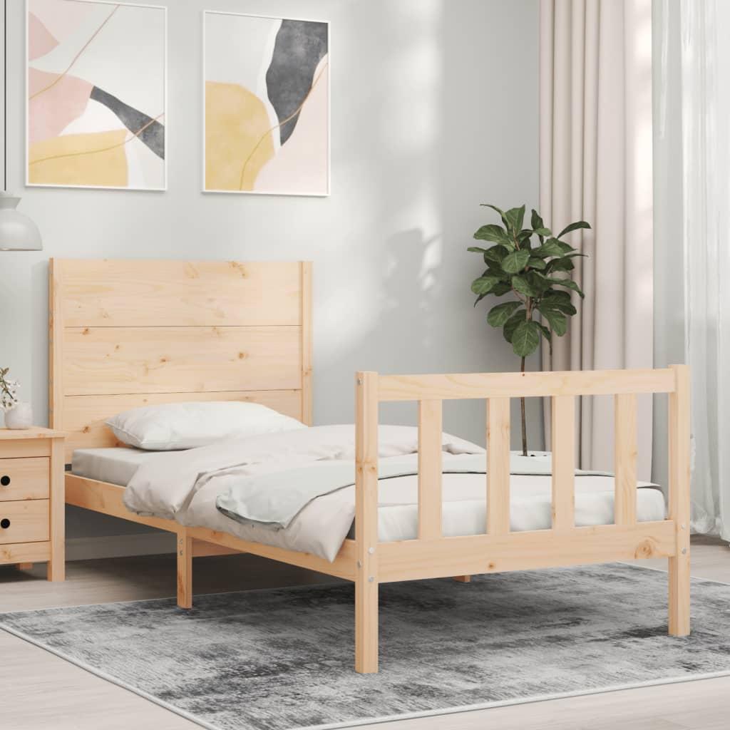 Sengeramme uden madras 100x200 cm massivt fyrretræ
