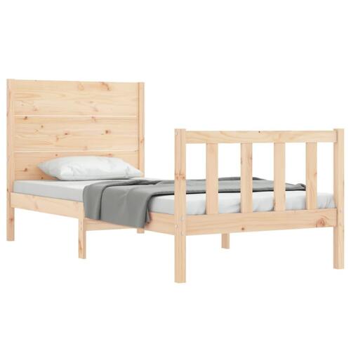 Sengeramme uden madras 100x200 cm massivt fyrretræ