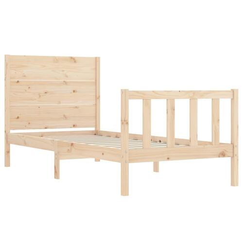 Sengeramme uden madras 100x200 cm massivt fyrretræ