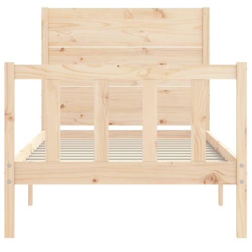 Sengeramme uden madras 100x200 cm massivt fyrretræ