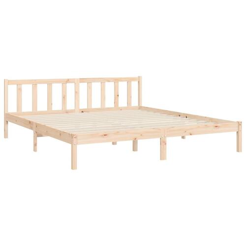 Sengeramme med sengegavl Super King Size massivt træ