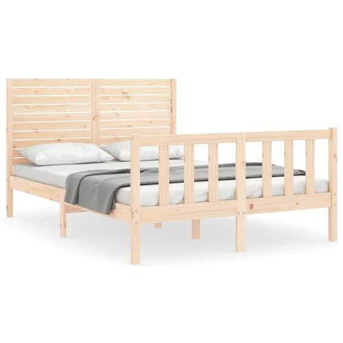 Sengeramme uden madras 140x190 cm massivt fyrretræ