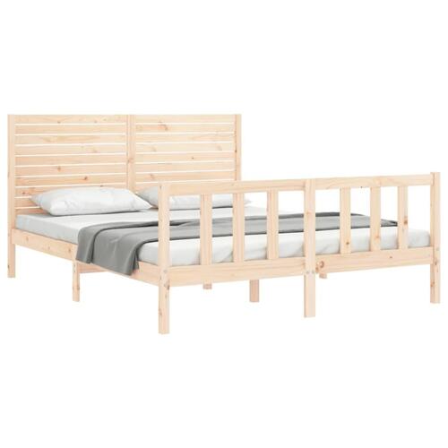 Sengeramme uden madras 160x200 cm massivt fyrretræ