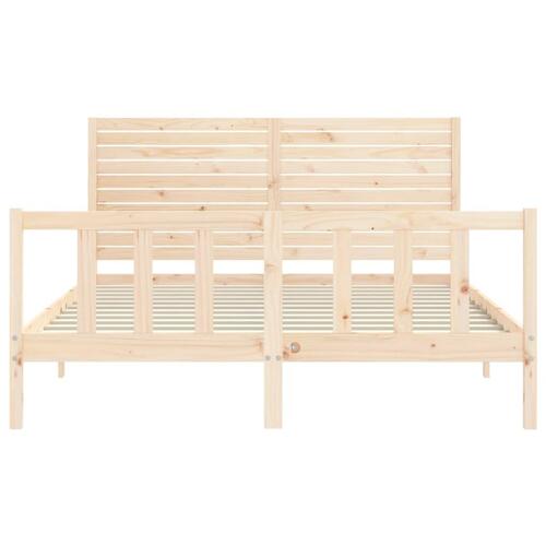Sengeramme uden madras 160x200 cm massivt fyrretræ