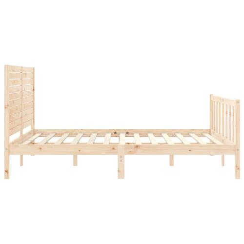 Sengeramme uden madras 160x200 cm massivt fyrretræ