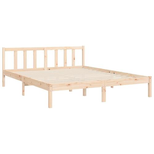 Sengeramme uden madras 160x200 cm massivt fyrretræ