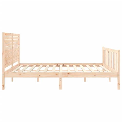 Sengeramme med sengegavl Super King Size massivt træ