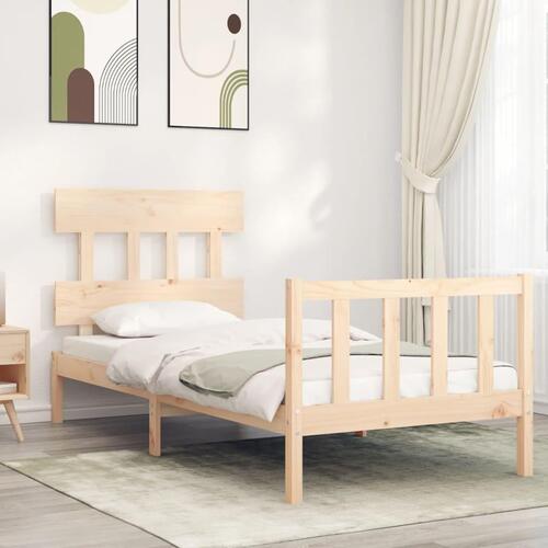 Sengeramme uden madras 100x200 cm massivt fyrretræ