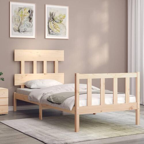 Sengeramme uden madras 100x200 cm massivt fyrretræ