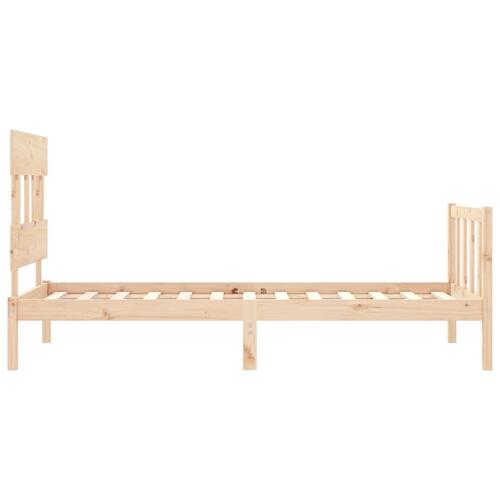 Sengeramme uden madras 100x200 cm massivt fyrretræ