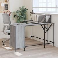 Skrivebord 141x141x75 cm konstrueret træ grå sonoma-eg