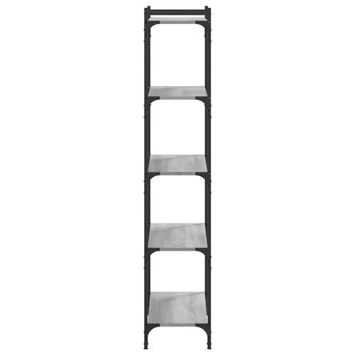 Bogreol 80x30x154 cm 5 hylder konstrueret træ grå sonoma-eg