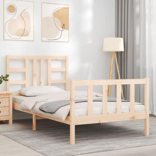 Sengeramme uden madras 100x200 cm massivt fyrretræ