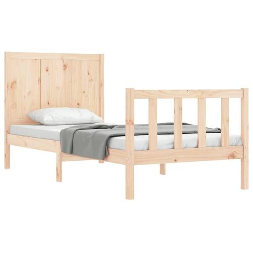Sengeramme med sengegavl Small Single massivt træ