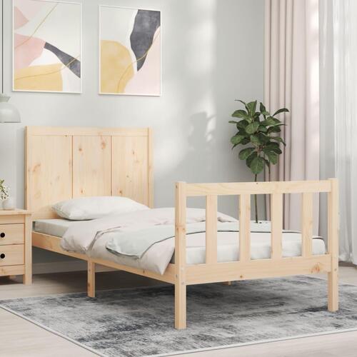 Sengeramme uden madras 100x200 cm massivt fyrretræ
