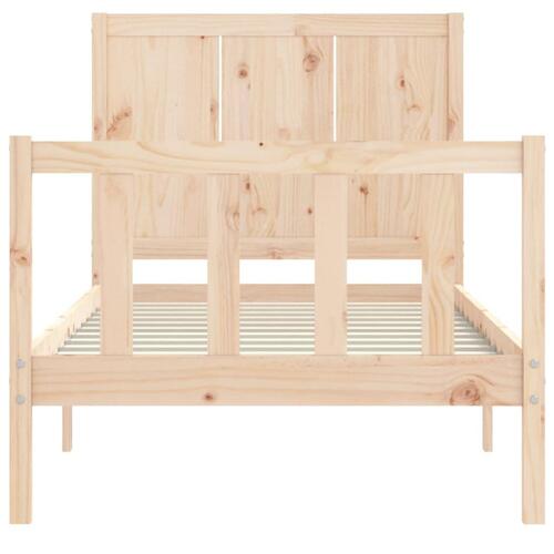 Sengeramme uden madras 100x200 cm massivt fyrretræ