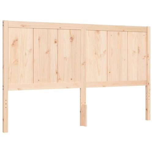 Sengeramme med sengegavl kingsize massivt træ