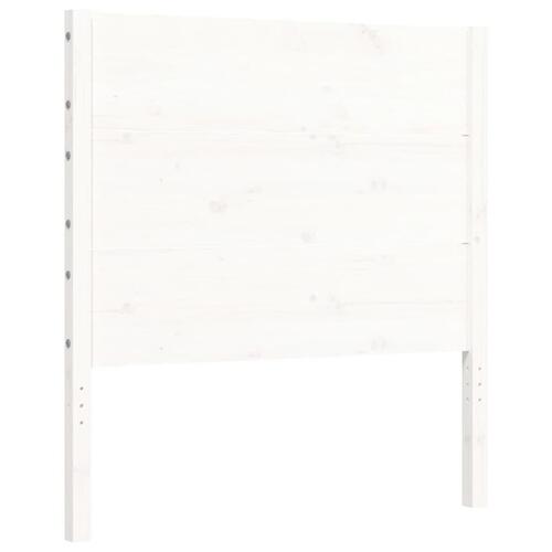 Sengeramme uden madras 100x200 cm massivt fyrretræ hvid