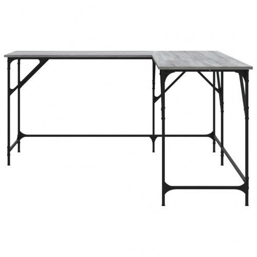 L-formet skrivebord 149 x 149 x 75 cm - grå sonoma-eg