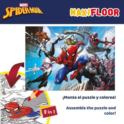 Børne Puslespil Spider-Man Dobbeltsidet 4-i-1 48 Dele 35 x 1,5 x 25 cm (6 enheder)