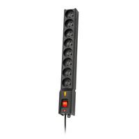 Stikdåse - 8 udtag med kontakt Lestar (3 m)