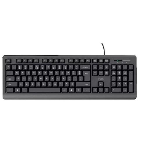Tastatur Trust 24639 Sort Engelsk EEUU QWERTY