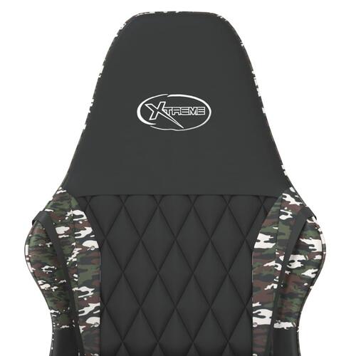 Gamingstol m. massagefunktion kunstlæder sort og camouflage